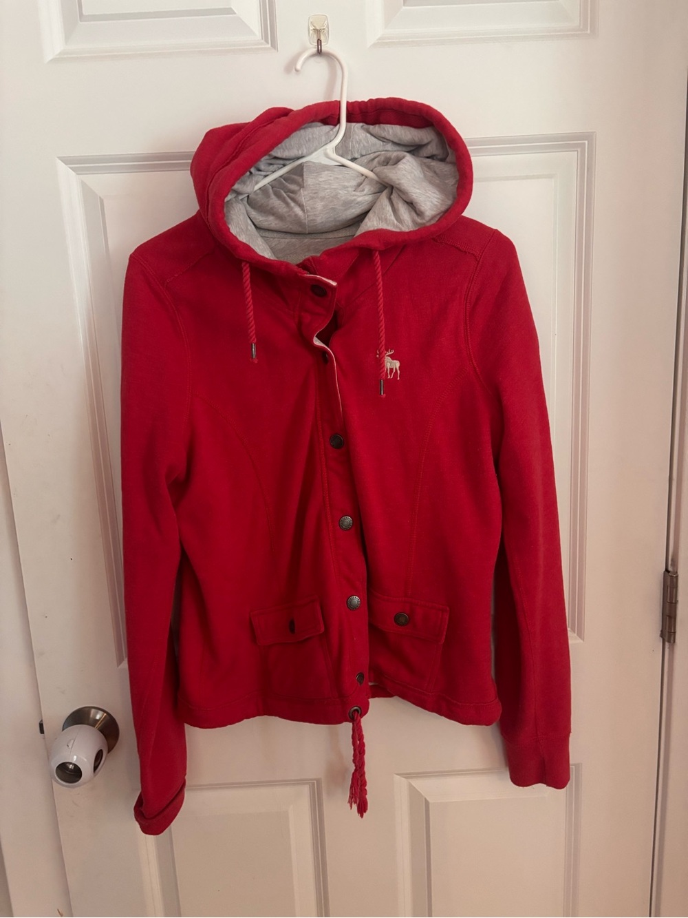 Abercrombie & Fitch Red Hooded sweatshirt